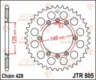 Pinion spate JT Sprockets 50T oțel JTR805.50