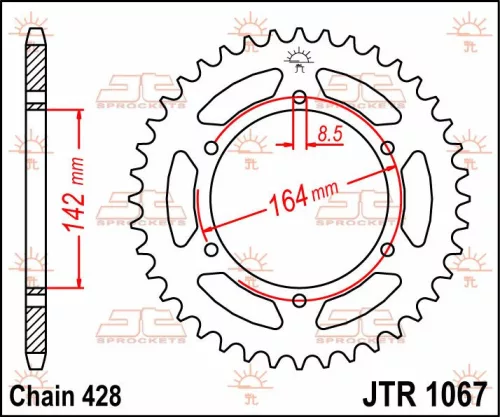 Pinion spate JT Sprockets 52T oțel JTR1067.52
