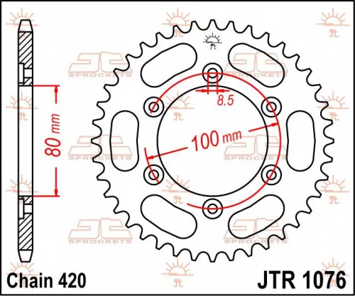 Pinion spate JT Sprockets 52T oțel JTR1076.52