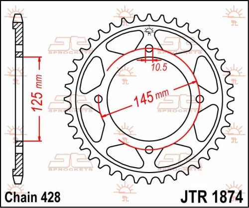 Pinion spate JT Sprockets 56T oțel JTR1874.56