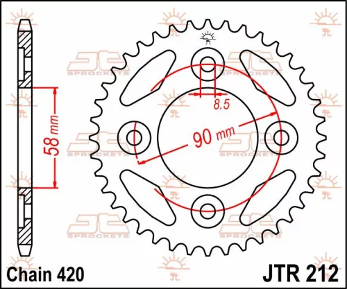 Pinion spate JT Sprockets 37T oțel JTR212.37