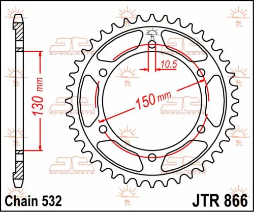 Pinion spate JT Sprockets 43T oțel JTR866.43