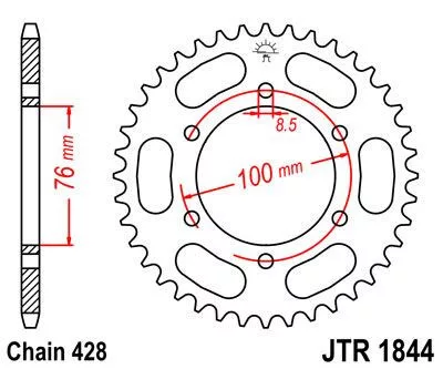 Pinion spate JT Sprockets 44T oțel JTR1844.44