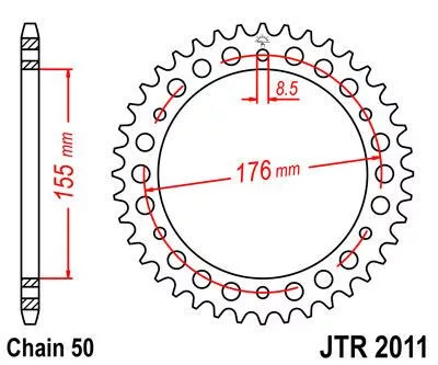Pinion spate JT Sprockets 46T oțel JTR2011.46