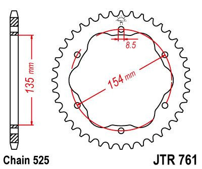Pinion spate JT Sprockets 39T oțel JTR761.39