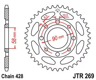 Pinion spate JT Sprockets 52T oțel JTR269.52
