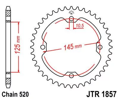 Pinion spate JT Sprockets 38T oțel JTR1857.38ZBK
