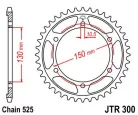 Pinion spate JT Sprockets oțel JTR300.42ZBK