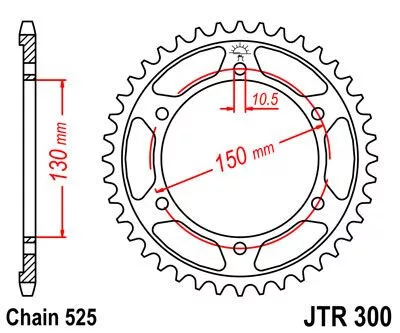 Pinion spate JT Sprockets 48T oțel JTR300.48ZBK