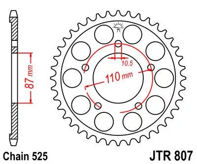 Pinion spate JT Sprockets 48T oțel JTR807.48ZBK