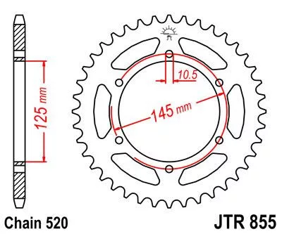 Pinion spate JT Sprockets 45T oțel JTR855.45ZBK