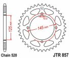 Jt Sprockets Pinion Spate 45T 520 Blk Jtr857-45Zbk