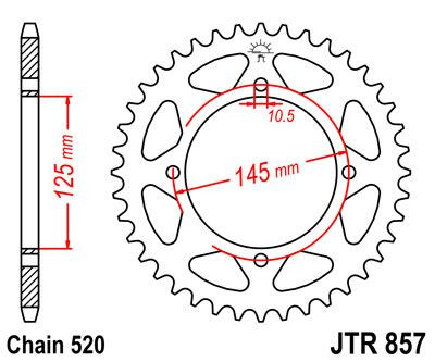 Pinion spate JT Sprockets 45T oțel JTR857.45ZBK