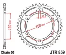 Pinion spate JT Sprockets 38T oțel JTR859.38ZBK