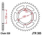 Pinion spate JT Sprockets 46T oțel JTR305.46