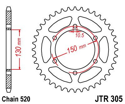 Pinion spate JT Sprockets 46T oțel JTR305.46