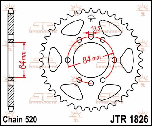 Pinion spate JT Sprockets 37T oțel JTR1826.37