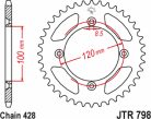 Pinion spate JT Sprockets 51T oțel JTR798.51