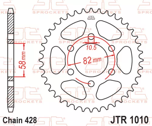 Pinion spate JT Sprockets 43T oțel JTR1010.43