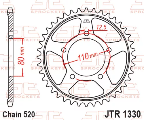 Pinion spate JT Sprockets 45T oțel JTR1330.45ZBK