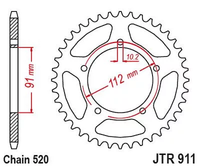 Pinion spate JT Sprockets 46T oțel JTR911.46