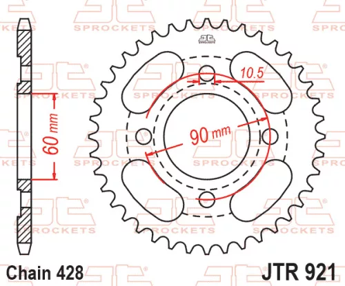 Pinion spate JT Sprockets 41T oțel JTR921.41