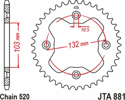 Jt Sprockets Pinion Rl 520 38T Org Jta881-38Org