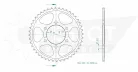 Pinion spate Esjot 44T oțel 50-29018-44