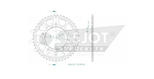 Pinion spate Esjot 45T oțel 50-29051-45