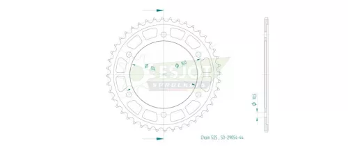 Pinion spate Esjot 44T oțel 50-29054-44
