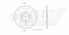 Pinion spate Esjot 38T oțel 50-29056-38