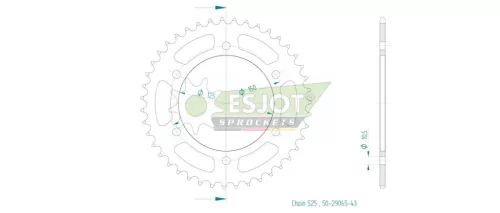 Pinion spate Esjot 43T oțel 50-29065-43