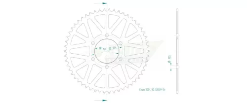 Pinion spate Esjot 54T oțel 50-32009-54