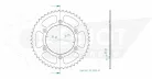 Pinion spate Esjot 49T oțel 50-32045-49