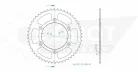 Pinion spate Esjot 50T oțel 50-32045-50