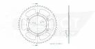 Pinion spate Esjot 51T oțel 50-32045-51