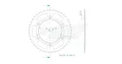 Pinion spate Esjot 45T oțel 50-32065-45