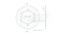 Pinion spate Esjot 46T oțel 50-32065-46