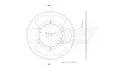 Pinion spate Esjot 51T oțel 50-32065-51