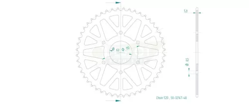 Pinion spate Esjot 48T oțel 50-32147-48