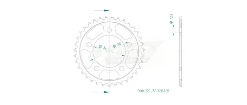 Pinion spate Esjot 35T oțel 50-32161-35