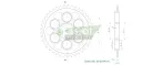 Pinion spate Esjot 41T oțel 50-32166-41