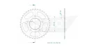 Pinion spate Esjot 38T oțel 50-32169-38