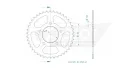 Pinion spate Esjot 42T oțel 50-32169-42