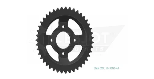 Pinion spate Esjot 43T oțel 50-32170-43