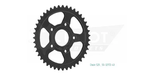 Pinion spate Esjot 43T oțel 50-32172-43