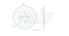 Pinion spate Esjot 44T oțel 50-32174-44
