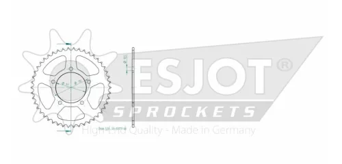 Pinion spate Esjot 46T oțel 50-32177-46