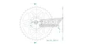 Pinion spate Esjot 40T oțel 50-32182-40