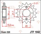Pinion față JT Sprockets 14T oțel JTF1042.14